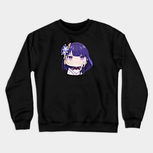 Chibi Raiden Shogun Genshin Impact middle finger Crewneck Sweatshirt